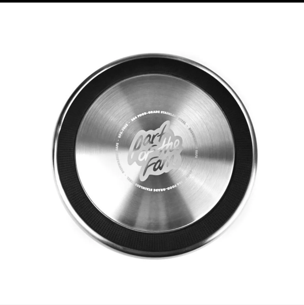 Dog Pet Bowl Stainless Steel Insulated Rubber Non Slip Non Skid Silver New